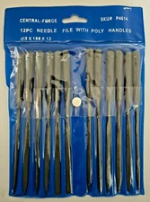 12 Piece Precision Needle Mini Small File Set Assorted Shaped Poly Handles