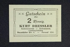 2 penny o.d. Cottbus - Kurt Dressler Colonial Delicatessen