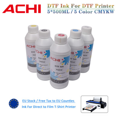 ACHI 500ml DTF INK For EPSON 1390 L1800 DTF Printer T-Shirt Cloth Printer CWYKM