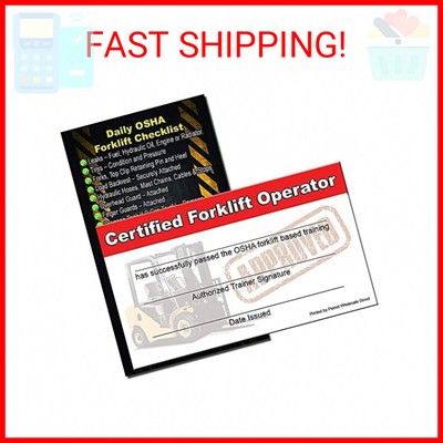 Patriot Wholesale Direct Forklift Operator/Driver Certificate, Training Cards (P
