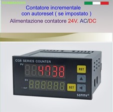 Contapezzi Programmabile ,CONTA PEZZI, contatore . Contaimpulsi  24 V. AC/DC CG8