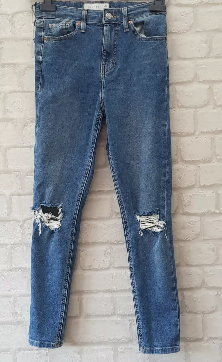 Topshop Jamie Blue Ripped Jeans W26