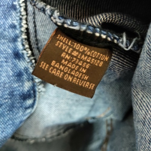 Giacca Lee uomo L blu denim jeans abbottonata camionista colletto - Foto 4 di 5