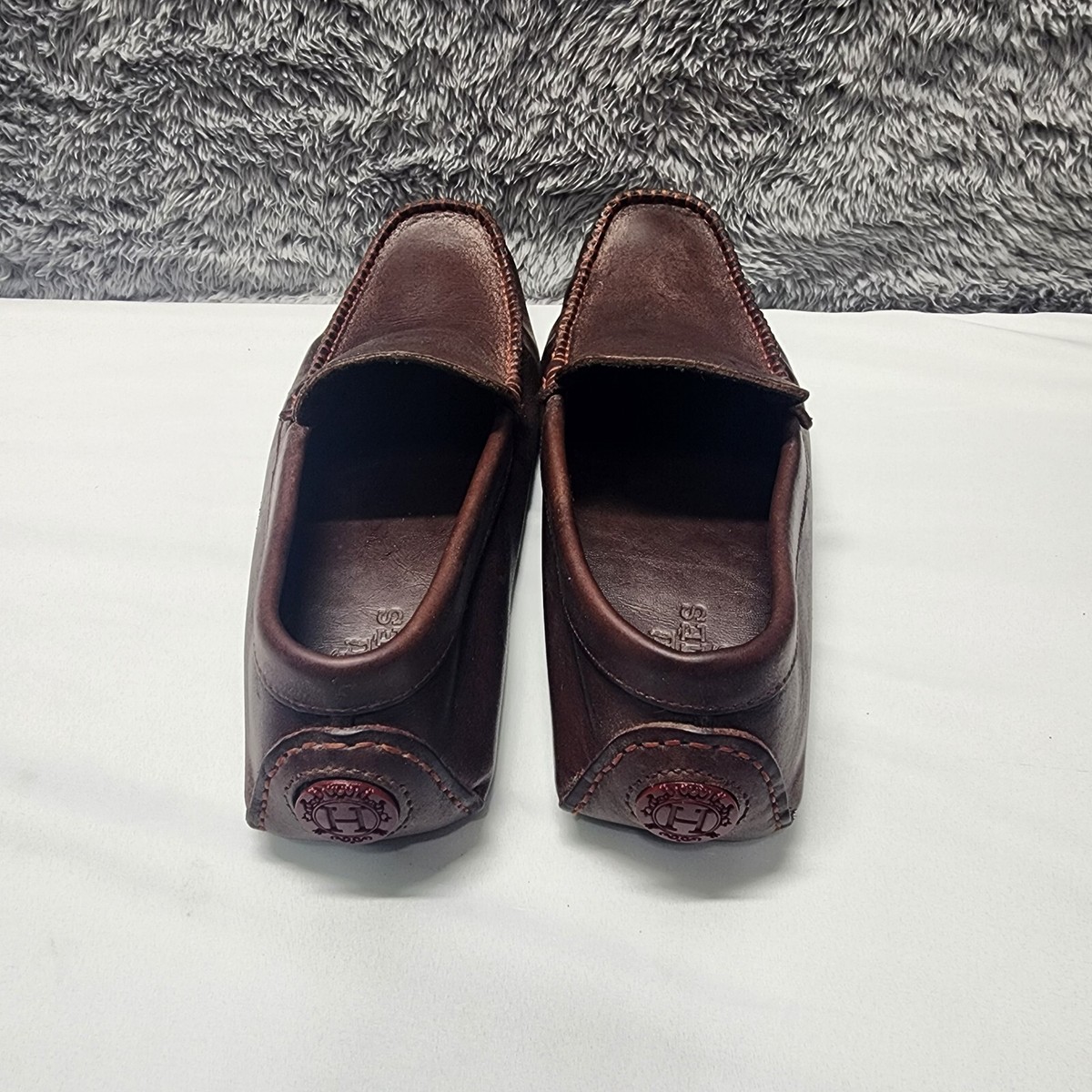 HERMÉS loafers US 8.5 Brown Hermès Brown Leather Driving Loafers Size 11 UK main image 4