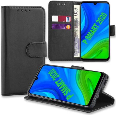 Für Huawei P Smart 2020 Hülle - Leder Wallet Flip Case Folio Magnet Cover
