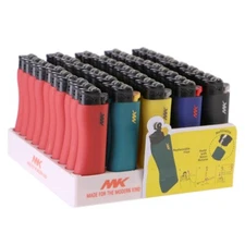 MK LIGHTER GRIP PRO REFILLABLE 50Ct DISPLAY, ASSORTED COLORS (FREE SHIPPING)