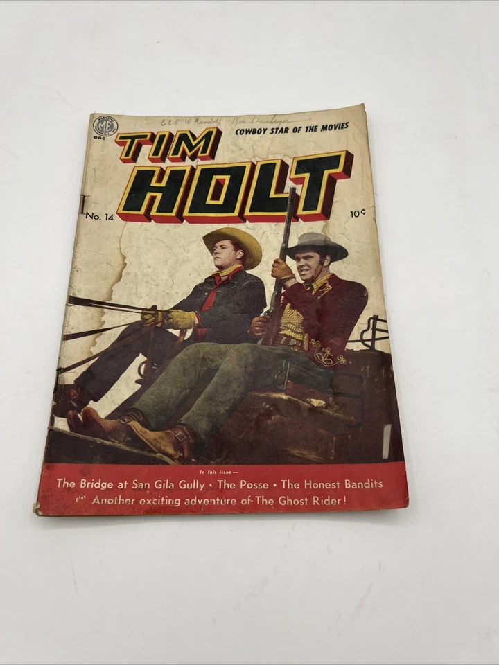 Tim Holt No.14 ME Enero 1950 Edad de Oro Escaso 4to Ghost Rider Dick Ayers Foto 2 de 4