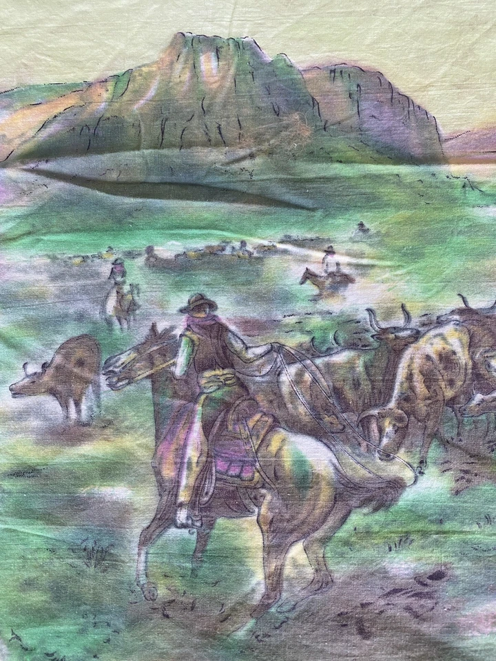 Tela de algodón vintage "Western Roundup" Millworth Converting Corporation Foto 2 de 4