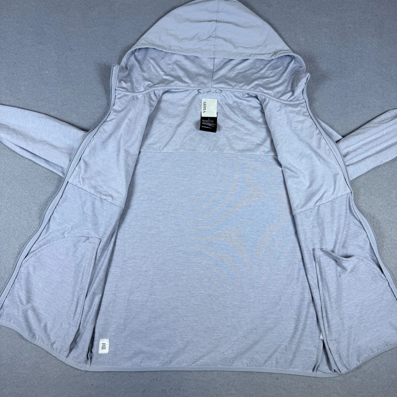 vuori sunday element full zip hooded jacket
