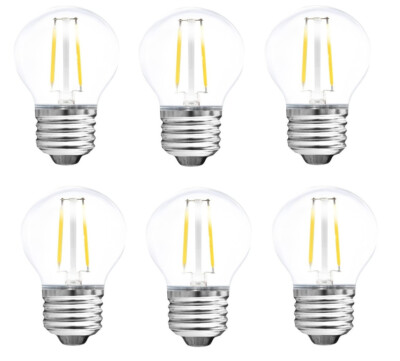 6x Müller Licht Retro LED Tropfen Filament 2,5W = 25W E27 EEK:D (Spektrum A-G)