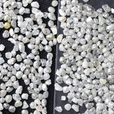 Silver Natural Raw Uncut Diamonds 1.00 CTw Lots