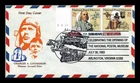 US COVER NATIONAL POSTAL MUSEUM OPENING FDC SETENANT CHARLES LINDBERGH PILOT
