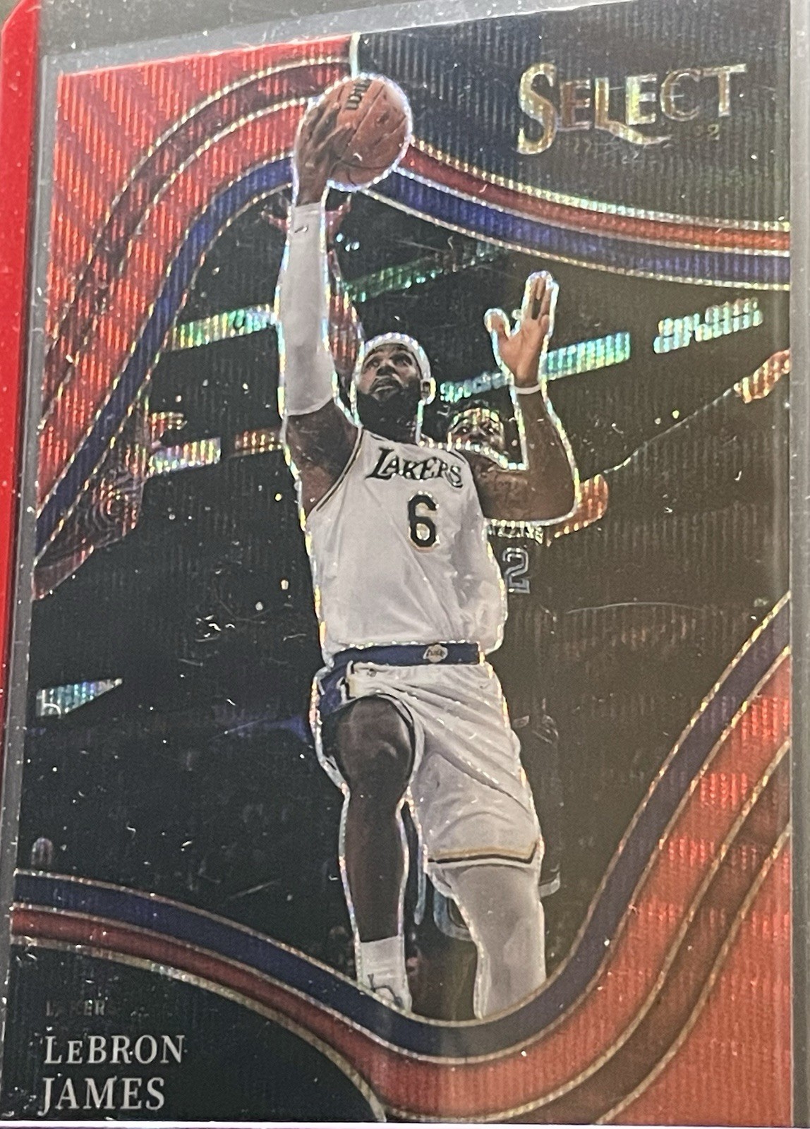 2021-22 Panini Select - Courstdide LeBron James #219 Red Wave Prizm