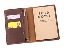 Leather Notebook Cover for Field Notes, Handmade Journal Cover for Moleskine ...