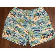 Vineyard Vines Men's Surf Swim Trunks Size XL Blue Watercolor Print
