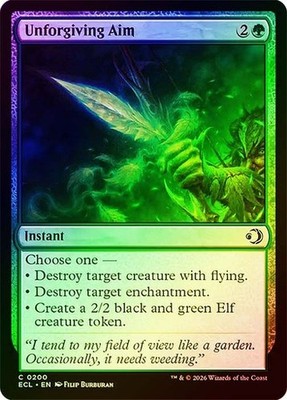 NM Foil Unforgiving Aim, MTG, Lorwyn Eclipsed, Magic the Gathering