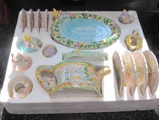 1994 NIB Children  s Bunnies In The Garden Tea -Set 23 Piece Set NEW