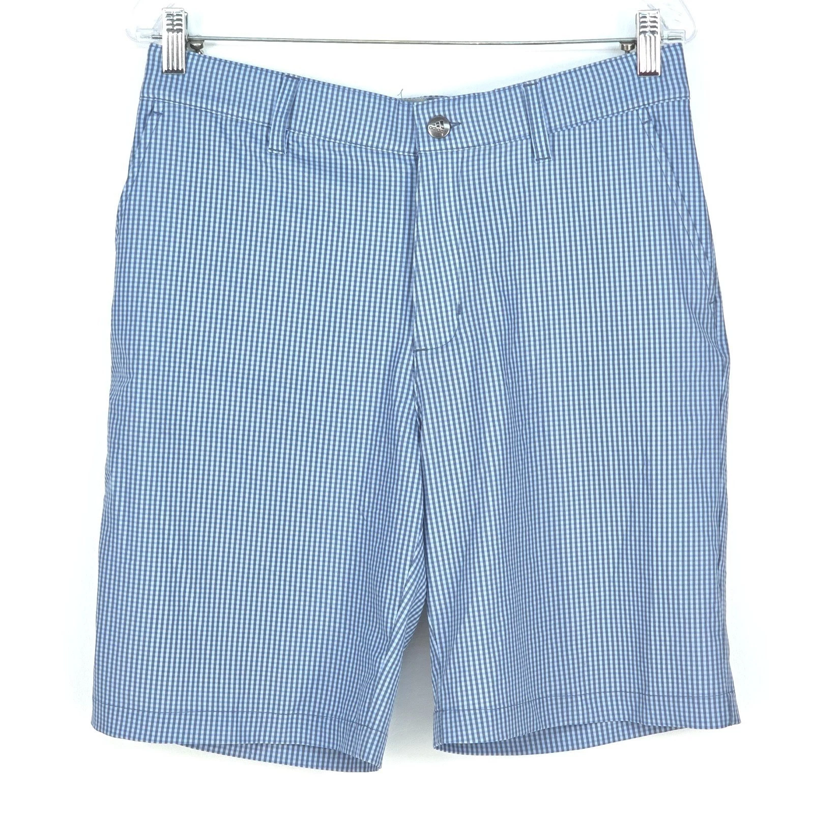 Adidas Ultimate 365 Golf Shorts Men 32 Gingham Check Stretch Performance Classic