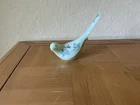 Vintage Fenton Sea Foam Green Dove Bird Hand Painted T  Neader