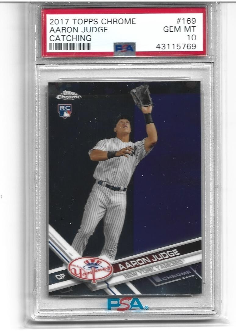 2017 Topps Chrome #169 Aaron Judge New York Yankees RC Rookie PSA 10 GEM MINT