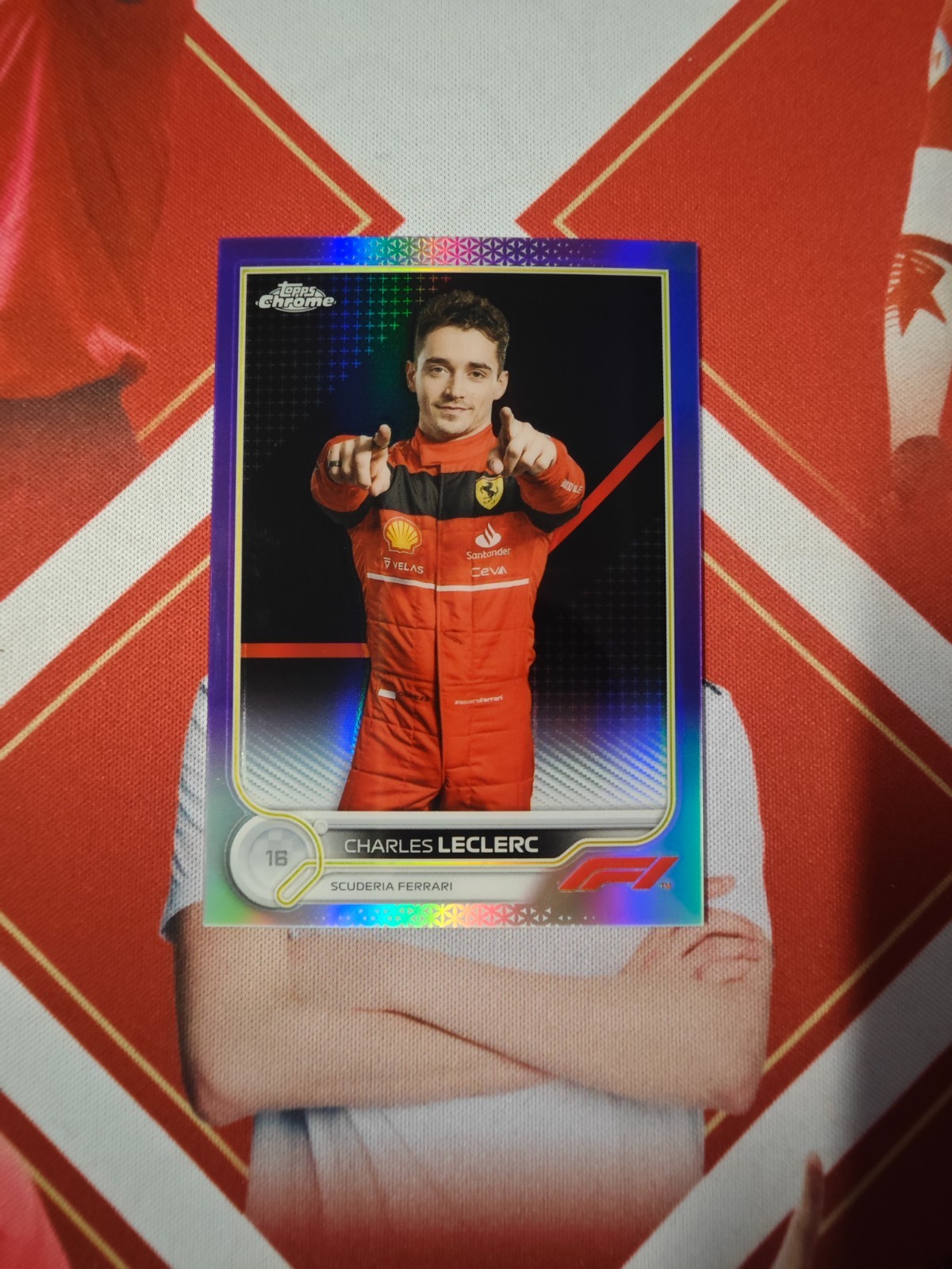 2022 Topps Chrome Formula 1 Racing Purple Refractor Charles Leclerc #25 /399