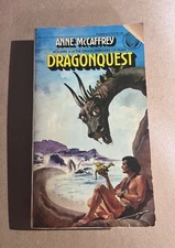 DRAGONQUEST by Anne McCaffrey vintage 1977 Del Rey paperback FANTASY