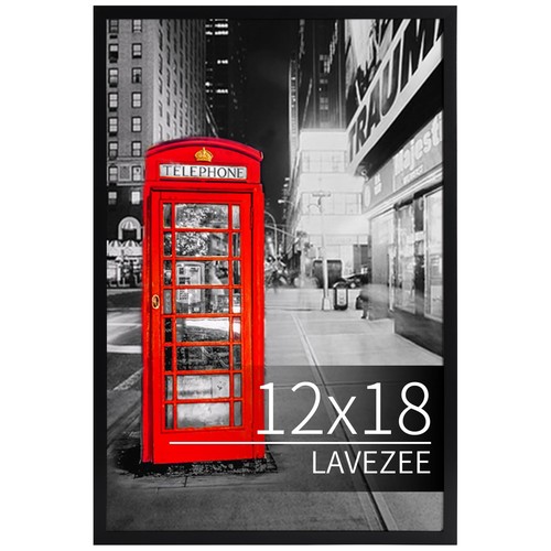 12x18 Poster Frame Black Display 12 x 18 Inch Photo Picture Gallery Frame for...