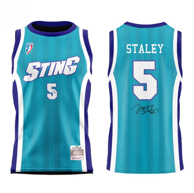 HOT! Charlotte Sting Dawn Staley 2001 Teal Swingman Basketball