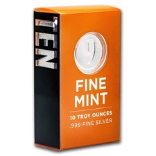 10 oz Silver Bar 9Fine Mint .999 Fine 66.02 per troy oz