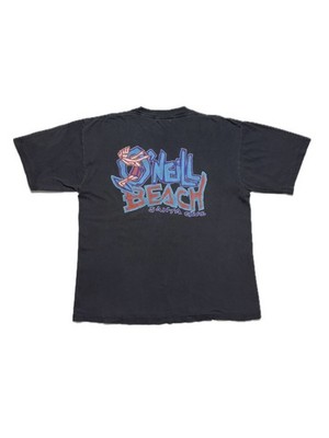 Vintage 90 s Oneill Beach Santa Cruz Graffiti Logo Tee Made in USA Deadstock