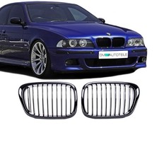 Einzelsteg Performance Kühlergrill Set Schwarz glanz für BMW 5er E39 alle Fhzg