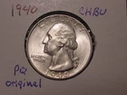 1940 WASHINGTON QUARTER CHOICE BU PQ ORIGINAL POPULAR BETTER DATE FREE SHIPPING