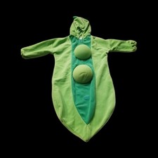 Pea in a Pod Baby Halloween Costume 1 piece Sack Bunting 0-6 Months 1 Pea Missin