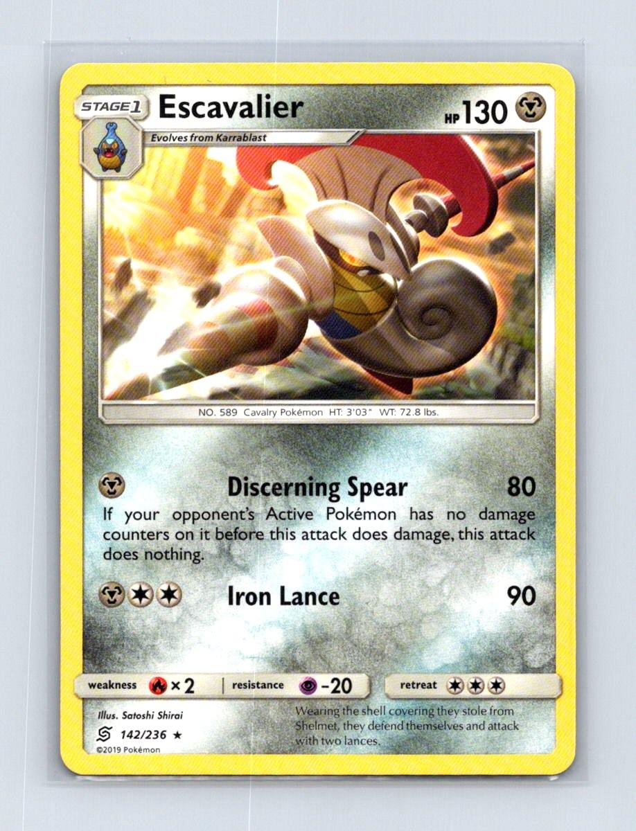 Escavalier 142/236 Rare Unified Minds Pokemon Lightly Played