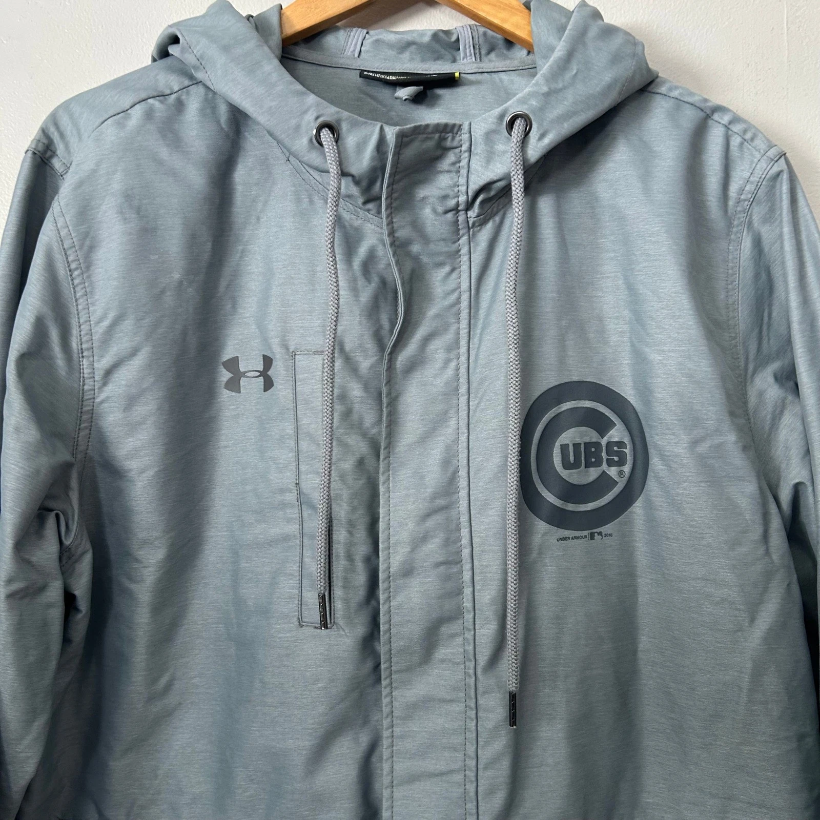 Under Armour Jacket Mens Large Gray Storm1 Chicago Cubs Hooded Windbreaker
Opens in a new window or