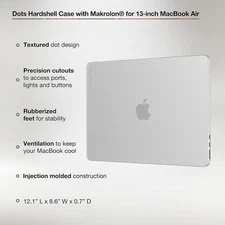 Incase Hard shell - Fits 2022 MACBOOK AIR 13" - Clear Dots Hardshell Case