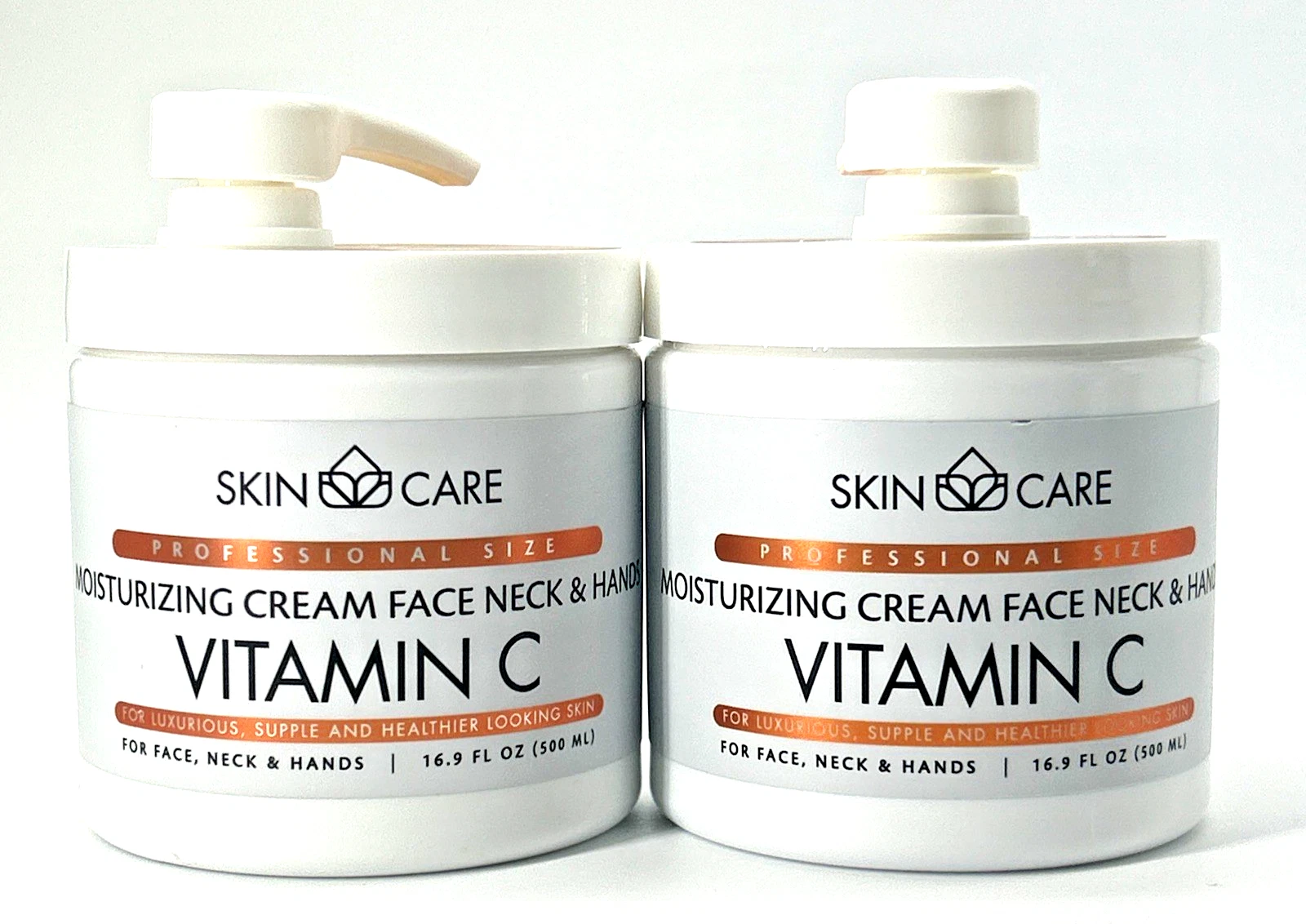 2 Pack SkinCare Professional Size Vitamin C 3-in-1 Cream 16.9oz Face Neck Hands