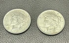 Lot Of Two 1922 XF-AU US 90% Peace Dollars