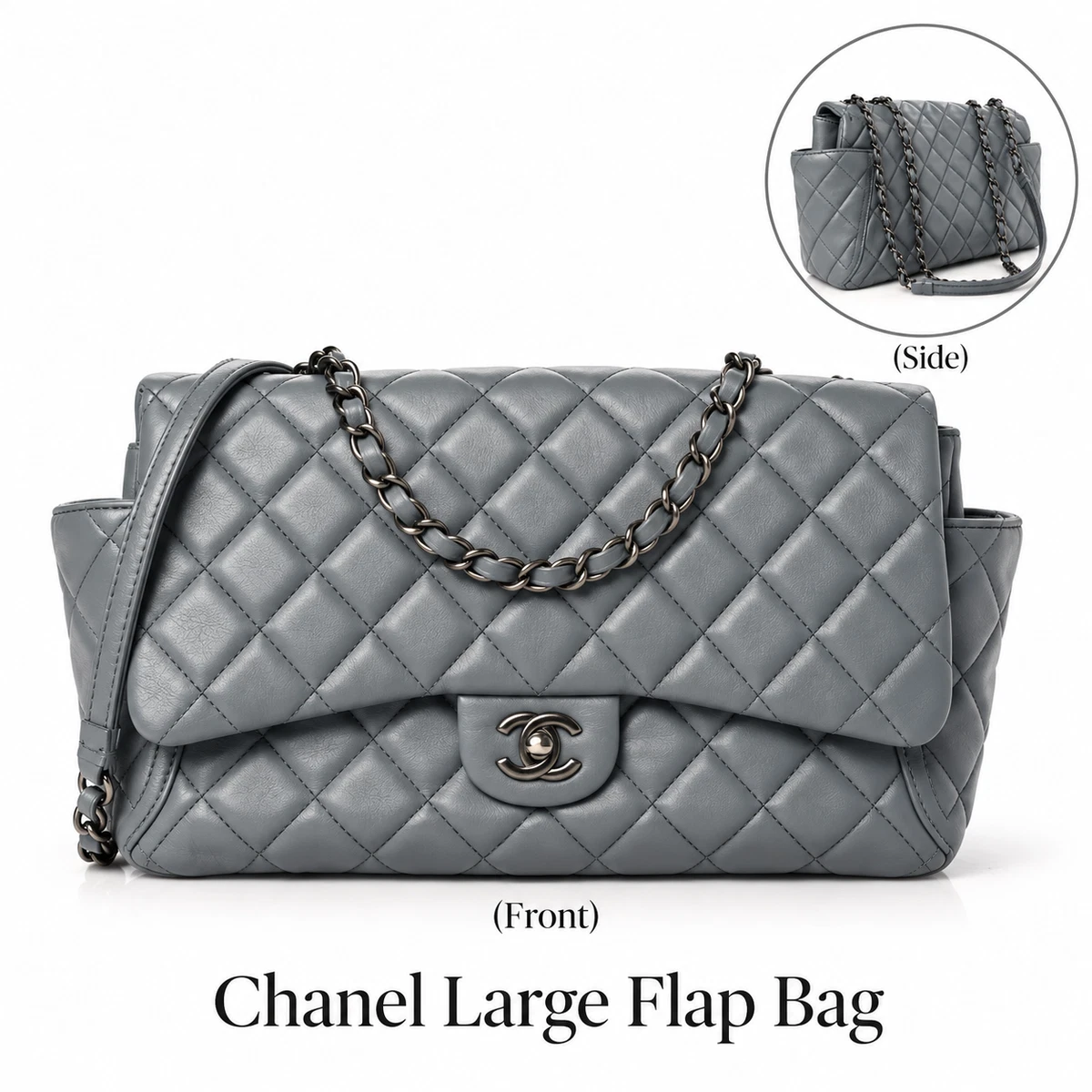 CHANEL Gray Bags & Handbags for Women for sale | eBay