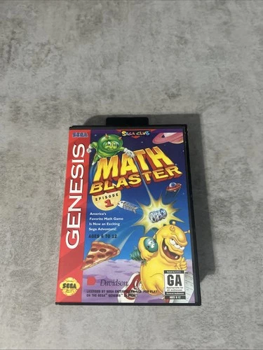 Math Blaster: Episode 1 Sega Genesis Complete Fully CIB W/ Map, Reg Pristine