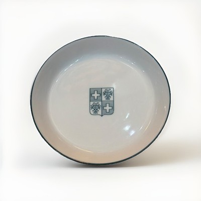 1 PHILLIPPE DESHOULIERES PORCELAIN DE LIMOGES Trinket Dish Ashtray Crest Design