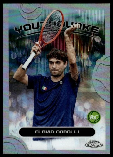 2025 Topps Chrome Tennis #YQE-17 Flavio Cobolli Youthquake Refractor