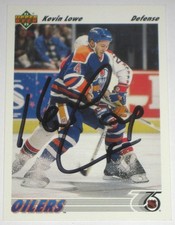 KEVIN LOWE SIGNED UPPER DECK EDMONTON OILERS CARD AUTOGRAPH AUTO!!