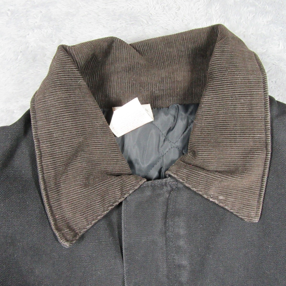 VTG Carhartt Jacket Black CQ185 Duck Canvas Union Made USA