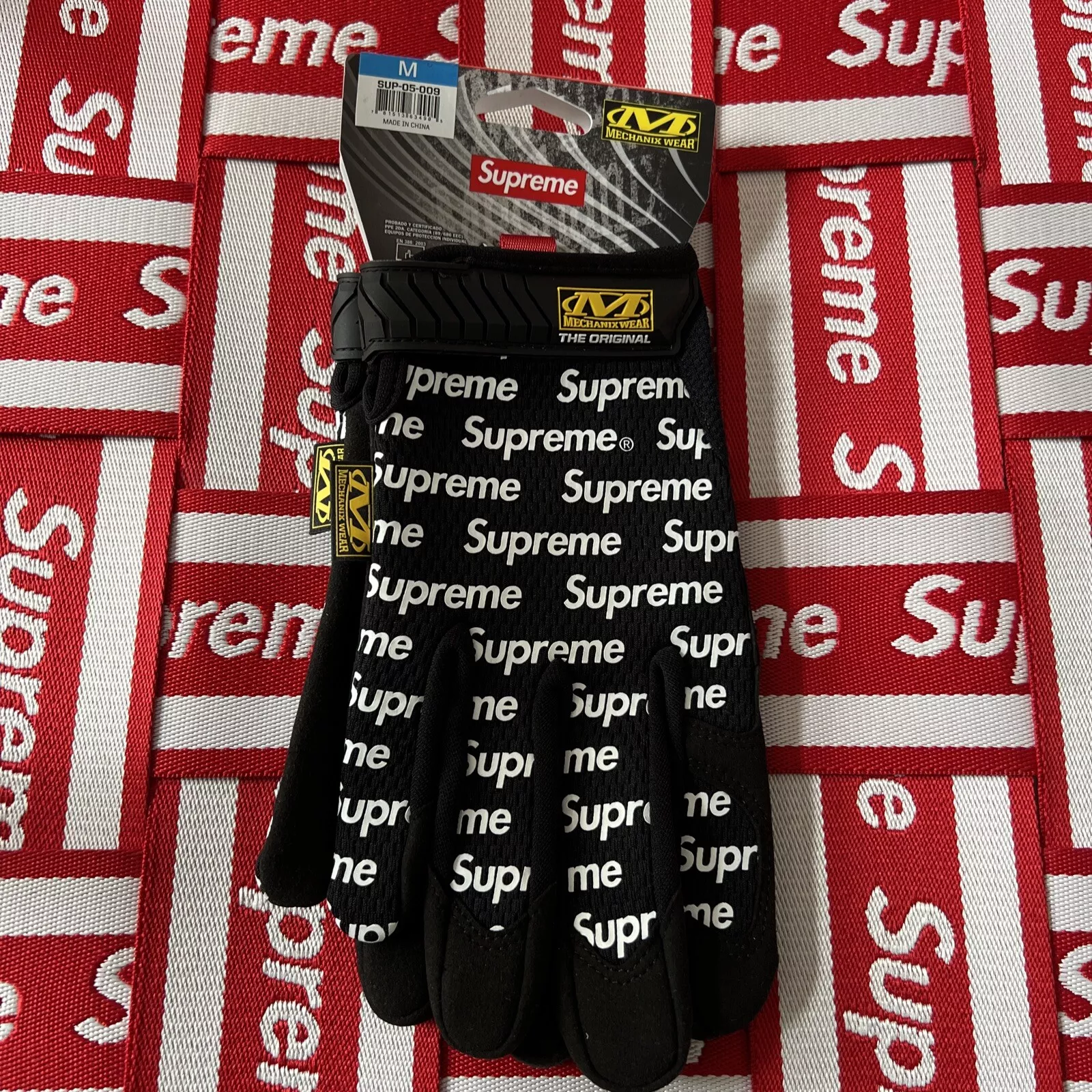 Gants à porter Supreme Mechanix !!Noir moyen !! NEUF AVEC ÉTIQUETTES !!SS17 !!Super Rare !!!