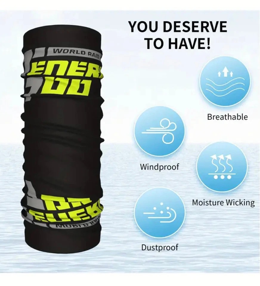 YAMAHA TENERE 700 MÁSCARA FACIAL ATV UTV MOTO BALACLAVA TUBO BANDANA NOVA PRETA - Imagem 2 de 3