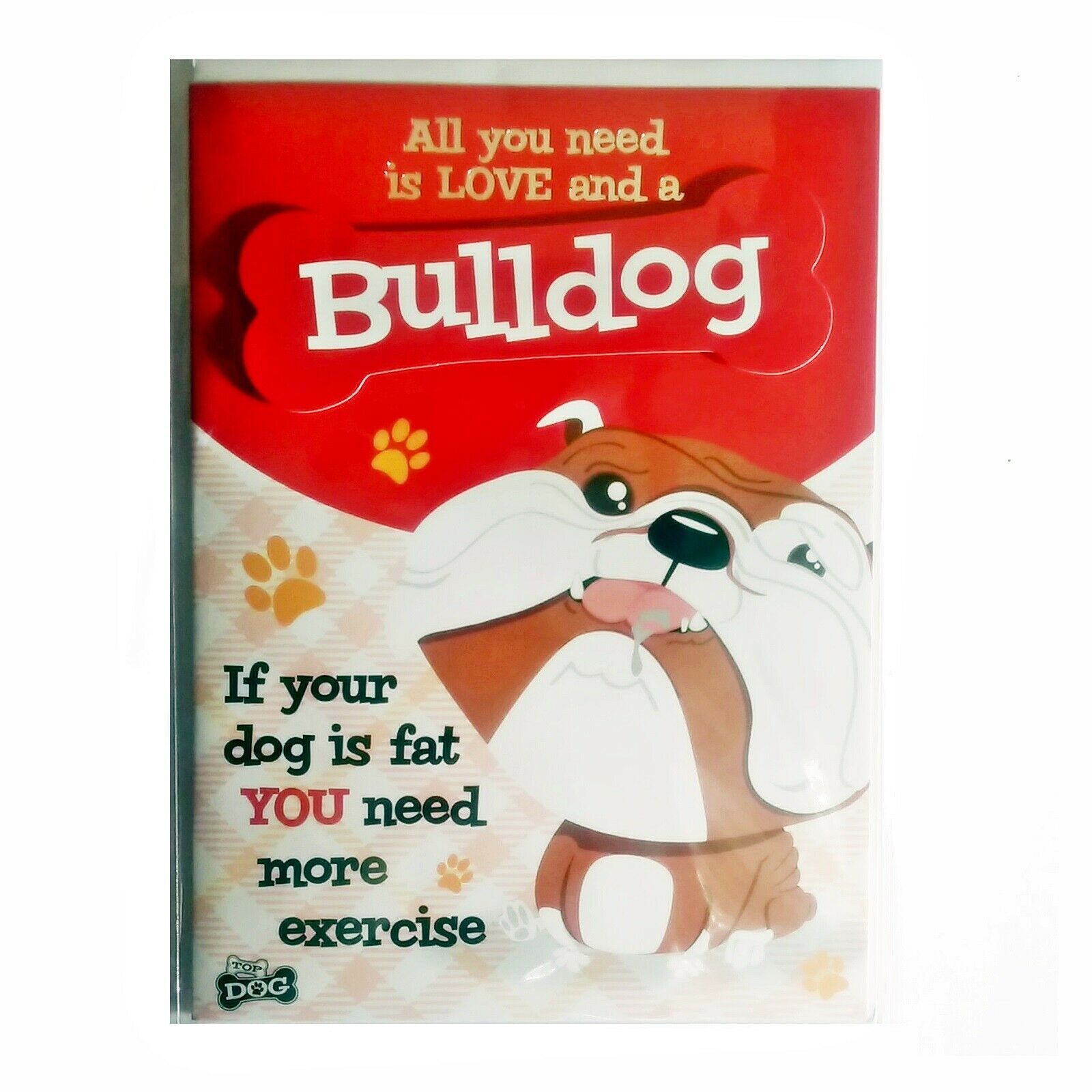 Wags & Whiskers Dog Greeting Card ""BullWags & Whiskers Dog"" by Paper Island