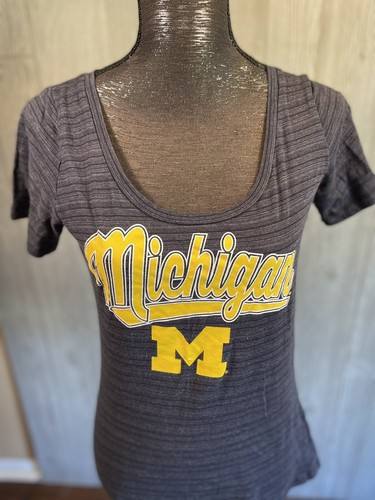 Campus Lifestyle Womens Size M Blue Michigan Wolverines Cotton Blend Tshirt - Picture 3 of 8