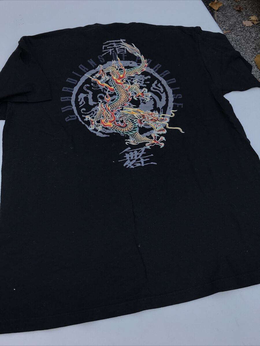 VIntage 90s Guardians Of Paradise Asian Dragon Black T-Shirt VIntage 90s Guardians Of Paradise Asian Dragon Black T-Shirt