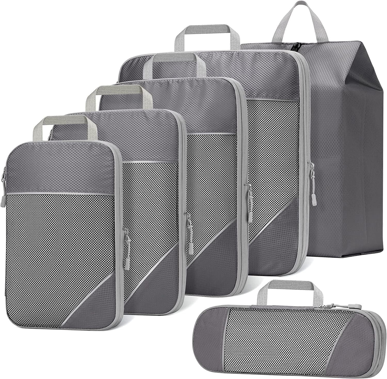Compression Packing Cubes, Set of 6  Travel Packing Organisers Travel Packing Cu-image